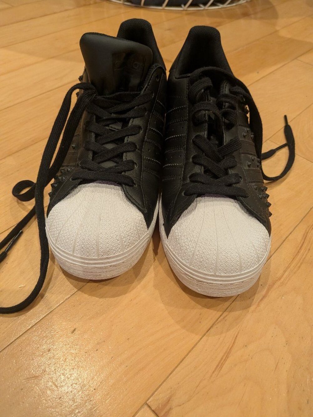 Adidas Superstar Core Black Studs Black/White/Gold Colorway FV3398